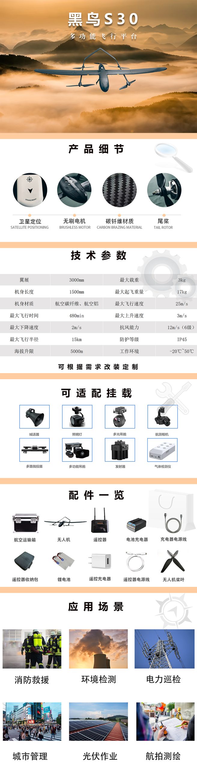 黑鳥S30無人機