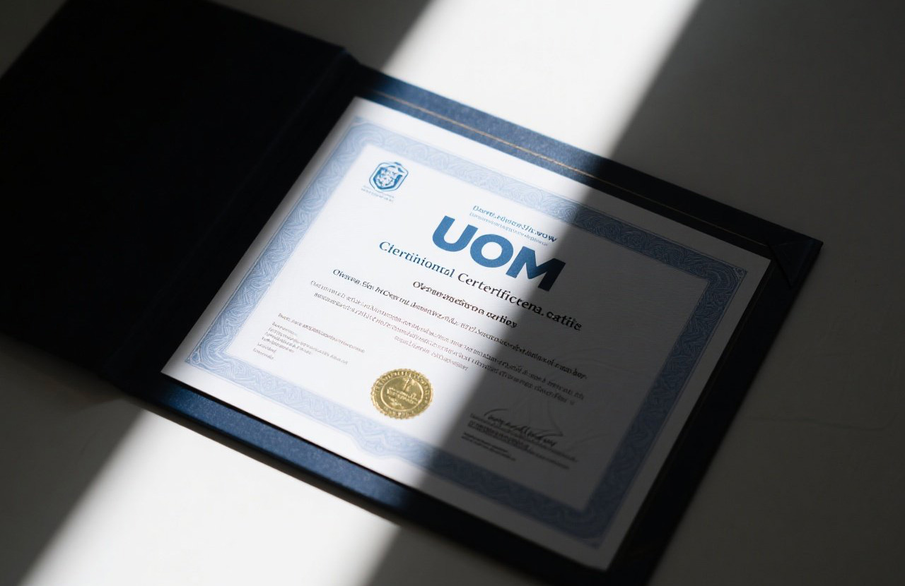 uom官網考證|就在UOM官網正規考取！